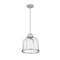 Z-Lite Burren 1 Light Pendant, Brushed Nickel And Clear Seedy 337P12BN - alternate 2